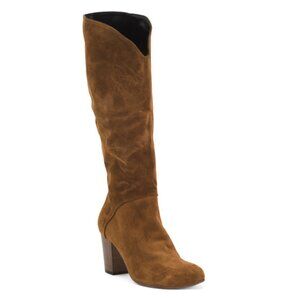 OROSCURO Brown Made In Italy Suede Heel High Shaft Boots